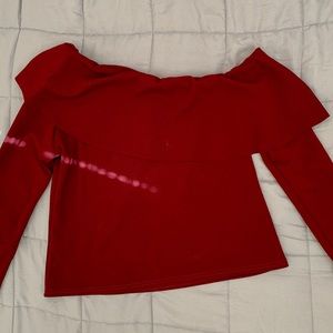 Off the shoulder long sleeve top